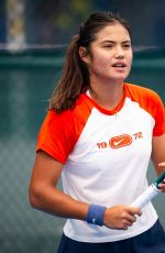 EMMA RADUCANU at a Practice Session Before China Open in Beijing 09/23/2025