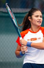 EMMA RADUCANU at a Practice Session Before China Open in Beijing 09/23/2025