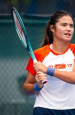 EMMA RADUCANU at a Practice Session Before China Open in Beijing 09/23/2025