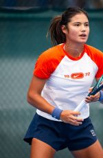 EMMA RADUCANU at a Practice Session Before China Open in Beijing 09/23/2025