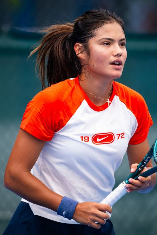 EMMA RADUCANU at a Practice Session Before China Open in Beijing 09/23/2025