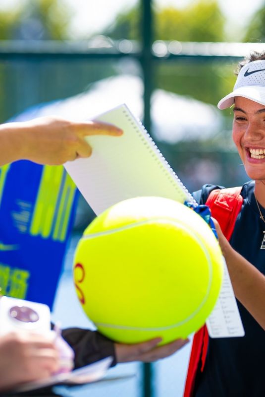 EMMA RADUCANU Signs Autographs After Practice for China Open in Beijing 09/25/2025
