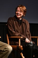EMMA STONE at a Panel at 2025 Telluride Film Festival 08/30/2025