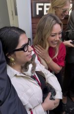 HILARY DUFF Leaves Fendi Show at MFW in Milan 09/24/2025