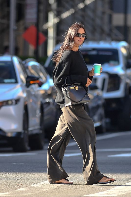 IRINA SHAYK on a Coffee Run in New York City 09/04/2025