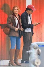 ISLA FISHER and Jesse Eisenberg Leaves Dinner at Matsuhisa in Los Angeles 09/23/2025