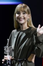 JENNIFER LAWRENCE Receives Donostia Lifetime Achievement Award at 73rd San Sebastian International Film Festival 09/26/2025