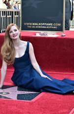 JESSICA CHASTAIN at Her Hollywood Walk of Fame Star Ceremony in Hollywood 09/04/2025