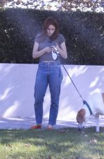 JOEY KING and Steven Piet Walks Their Dogs in Los Feliz 09/28/2025