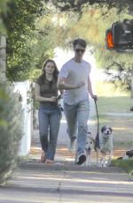 JOEY KING and Steven Piet Walks Their Dogs in Los Feliz 09/28/2025