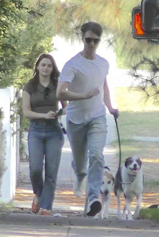JOEY KING and Steven Piet Walks Their Dogs in Los Feliz 09/28/2025