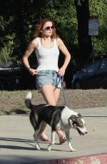 JOEY KING Walking Her Dogs at a Park in Los Feliz 09/24/2025