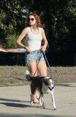 JOEY KING Walking Her Dogs at a Park in Los Feliz 09/24/2025