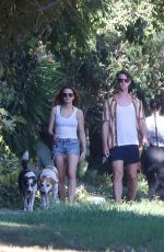 JOEY KING Walking Her Dogs at a Park in Los Feliz 09/24/2025