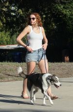 JOEY KING Walking Her Dogs at a Park in Los Feliz 09/24/2025