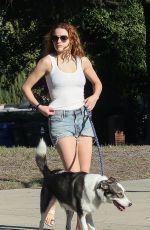 JOEY KING Walking Her Dogs at a Park in Los Feliz 09/24/2025