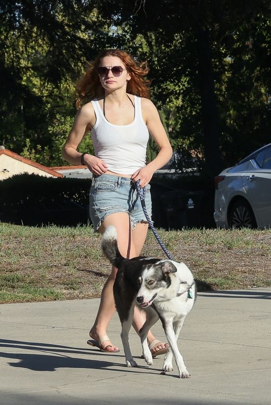 JOEY KING Walking Her Dogs at a Park in Los Feliz 09/24/2025