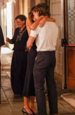 KAIA GERBER and Lewis Pullman Out Kissing in Venice 08/31/2025