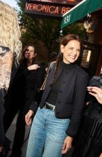 KATIE HOLMES at Veronica Beard