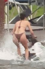 KENDALL JENNER inj Bikini Riding a Jet Ski on a Lake in Washington 08/09/2025