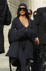 KIM KARDASHIAN Arrives at New York Public Library for SKIMS x Nike Fashion Show 09/24/2025