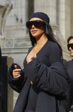 KIM KARDASHIAN Arrives at New York Public Library for SKIMS x Nike Fashion Show 09/24/2025