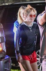KRISTEN STEWART and DYLAN MEYER Leaves Oasis Concert in Pasadena 09/07/2025