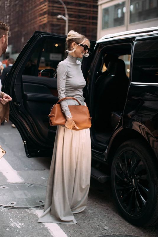 LEONIE HANNE Arrives at Ralph Lauren Fashion Show at New York Fashion Week 09/10/2025