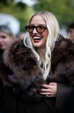 LEONIE HANNE Outside Prada Fashion Show at Milan Fashion Week 09/25/2025