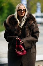 LEONIE HANNE Outside Prada Fashion Show at Milan Fashion Week 09/25/2025