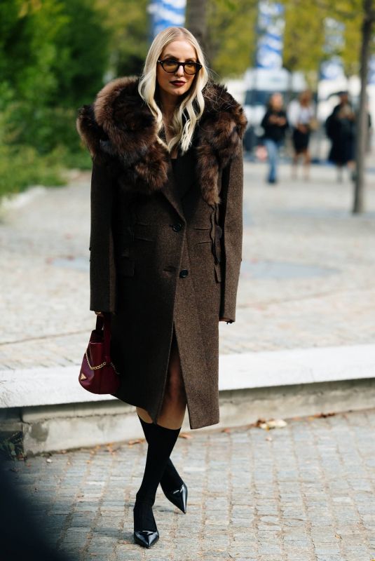 LEONIE HANNE Outside Prada Fashion Show at Milan Fashion Week 09/25/2025