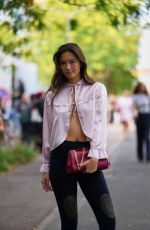 LILY CHEE Arrives at Prada S/S 
