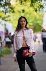 LILY CHEE Arrives at Prada S/S 