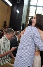 LILY COLLINS for Vogue Magazine at Calvin Klein Fashion Show, September 2025