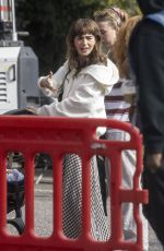 LILY COLLINS on the Set of Close Personal Friends in London 09/18/2025