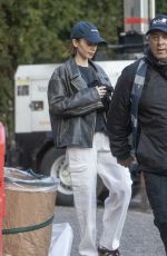 LILY COLLINS on the Set of Close Personal Friends in London 09/21/2025
