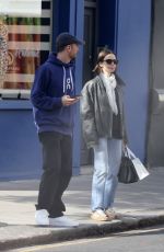 LILY COLLINS Shopping for Baby Clothes Out in Notting Hill in London 09/24/2025