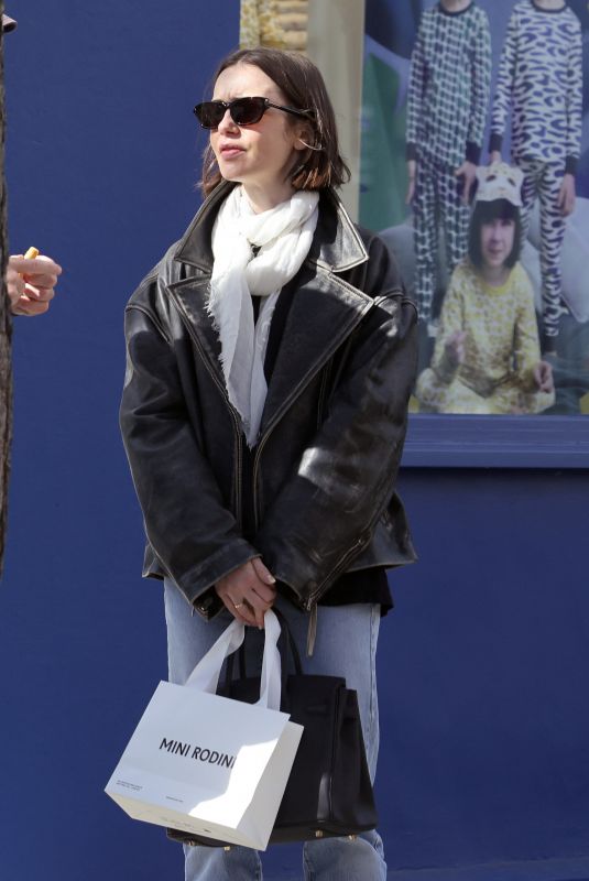 LILY COLLINS Shopping for Baby Clothes Out in Notting Hill in London 09/24/2025