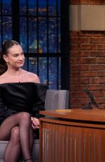 LILY JAMES at Late Night with Seth Meyers 09/15/2025
