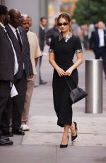 LILY JAMES Heading to Taping Live with Kelly and Mark in New York City 09/16/2025