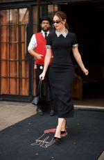 LILY JAMES Heading to Taping Live with Kelly and Mark in New York City 09/16/2025