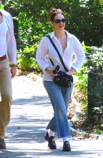 LILY JAMES Out for W walk at Central Park in New York City 09/19/2025