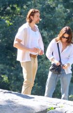 LILY JAMES Out for W walk at Central Park in New York City 09/19/2025