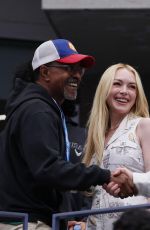 LINDSAY LOHAN at 2025 US Open at USTA Billie Jean King National Tennis Center 09/07/2025