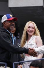 LINDSAY LOHAN at 2025 US Open at USTA Billie Jean King National Tennis Center 09/07/2025