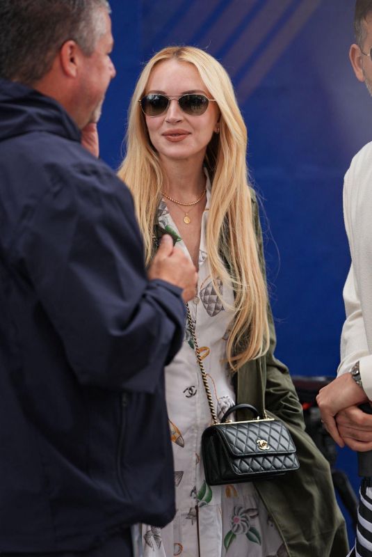 LINDSAY LOHAN at 2025 US Open at USTA Billie Jean King National Tennis Center 09/07/2025