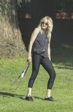 MALIN AKERMAN Out with Her DOgs at The Trails Cafe 09/24/2025