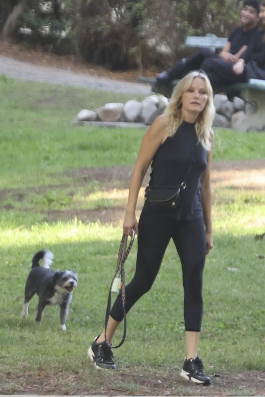 MALIN AKERMAN Out with Her DOgs at The Trails Cafe 09/24/2025