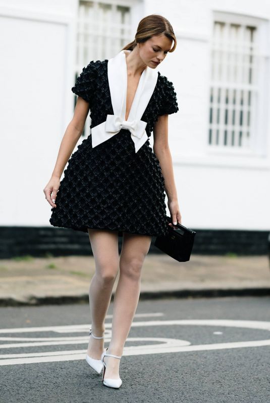 NADINE LEOPOLD Arrives at Richard Quinn Show at London Fashion Week 09/20/2025