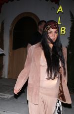 Pregnant VANESSA HUDGENS Out for Dinner at Alba Restaurant in Los Angeles 08/30/2025